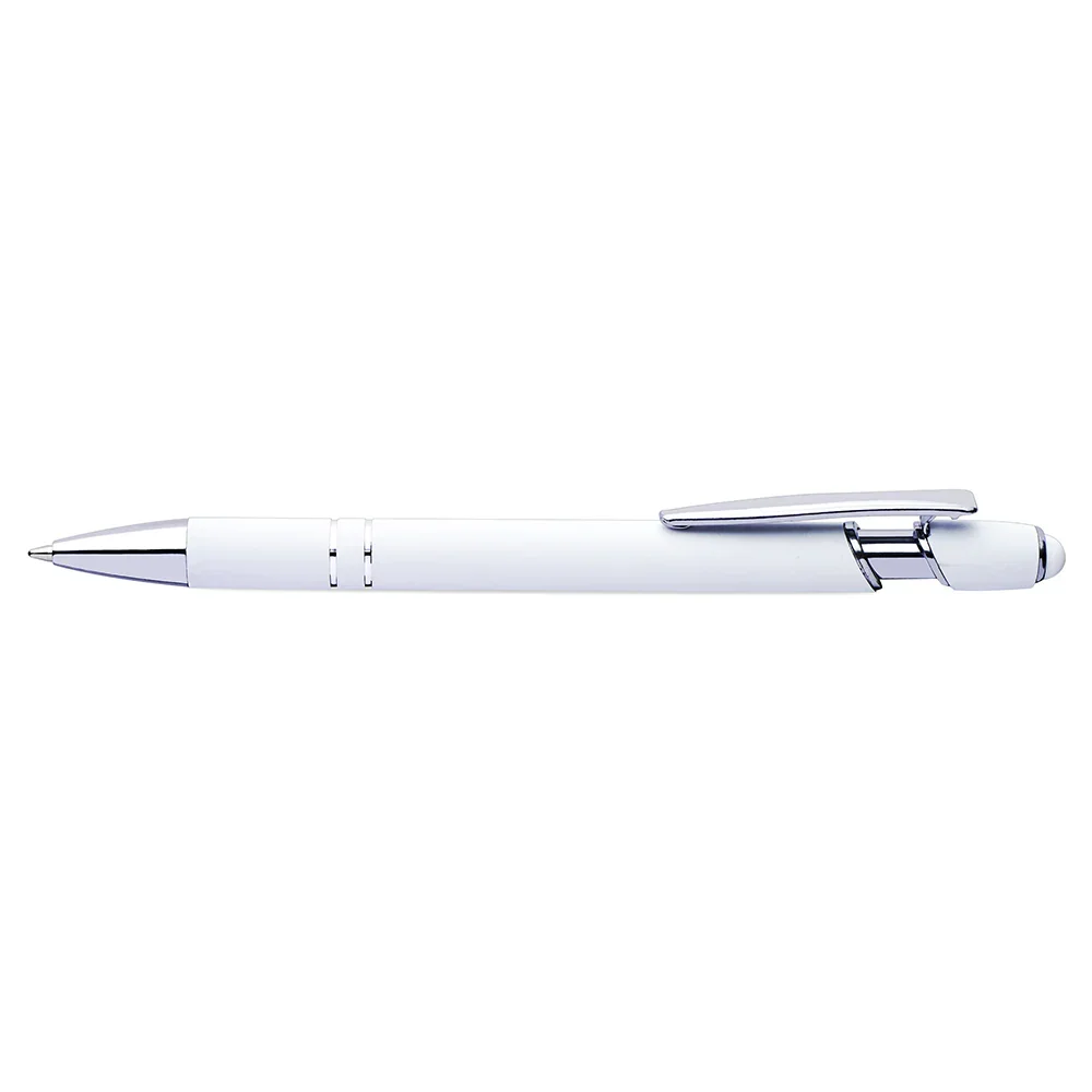 Grid Metal Stylus Rubber Pens - PrintaPromo