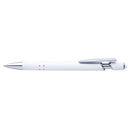 Grid Metal Stylus Rubber Pens - PrintaPromo