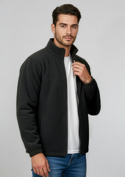 PF630 Mens Plain Micro Fleece Jacket