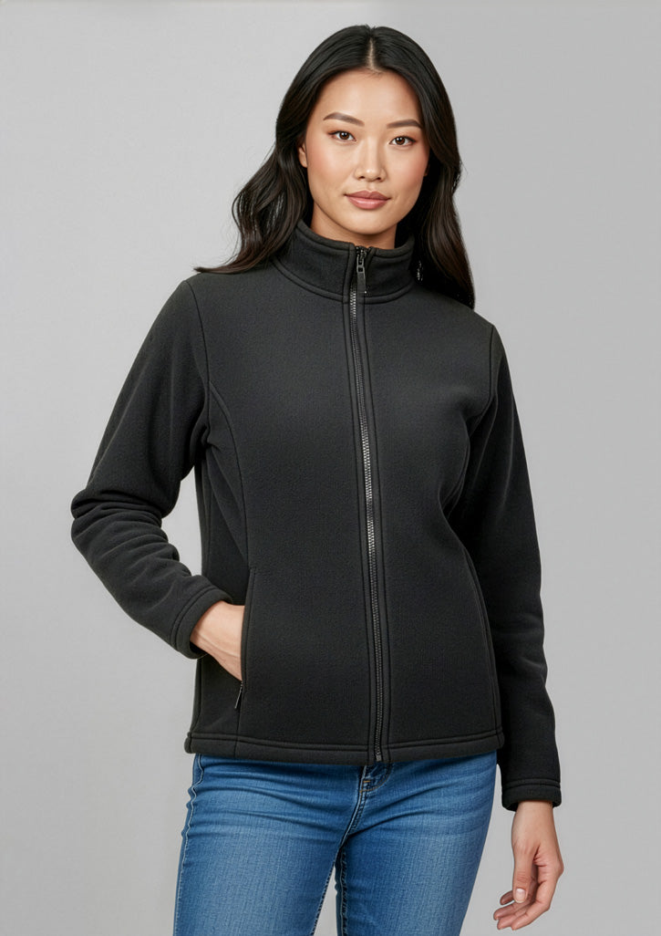 PF631 Womens Plain Micro Fleece Jacket