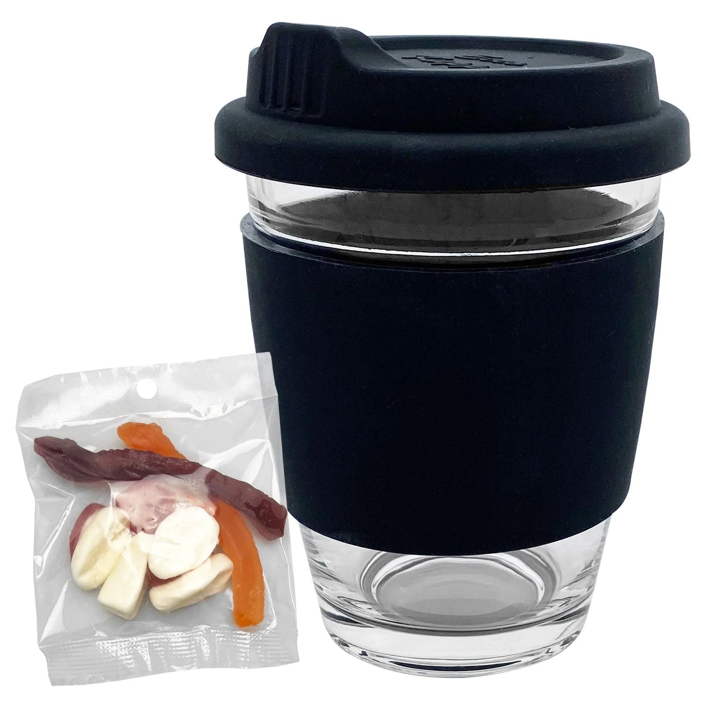 Jelly Party Mix in Carlo Glass Coffee Cup - PrintaPromo