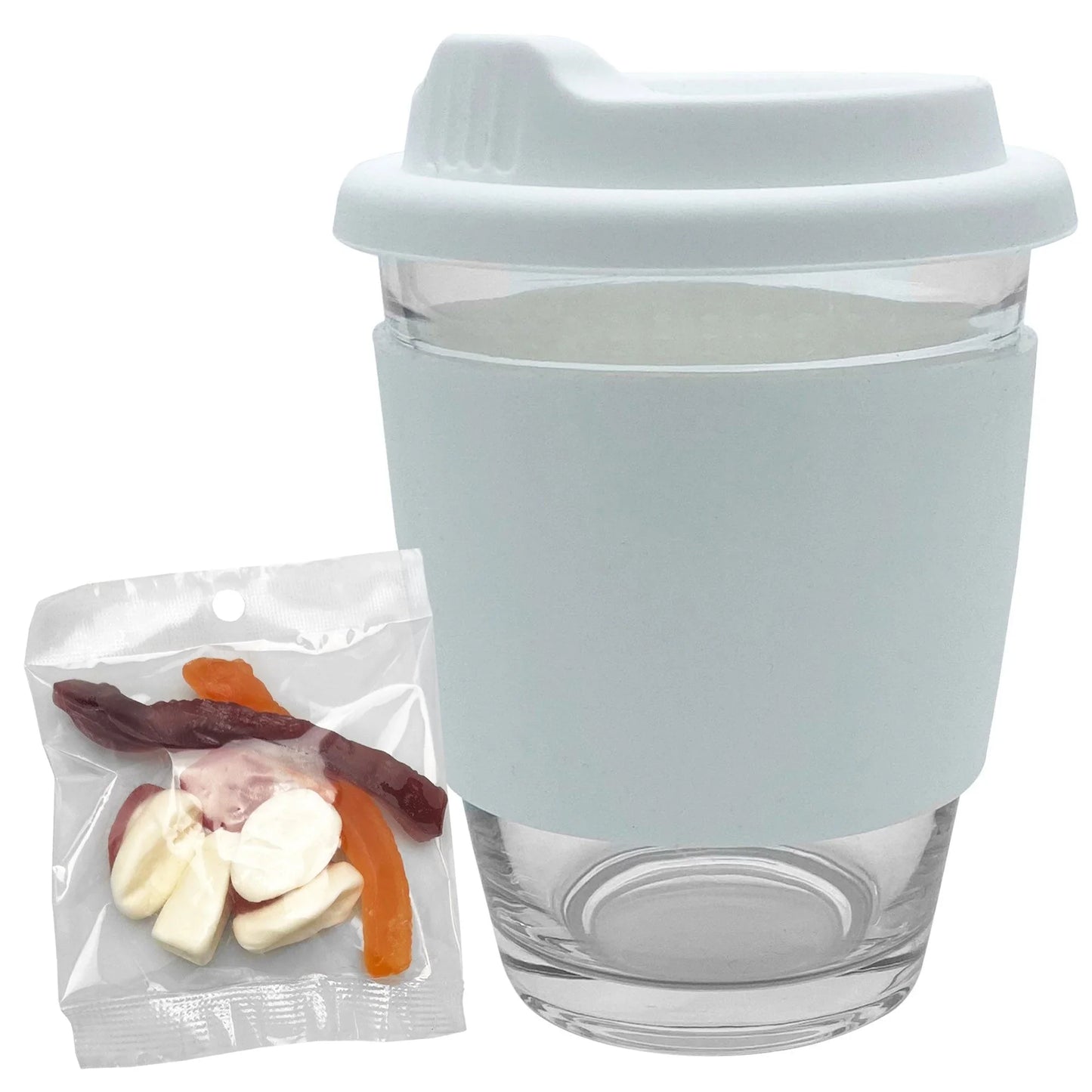 Jelly Party Mix in Carlo Glass Coffee Cup - PrintaPromo