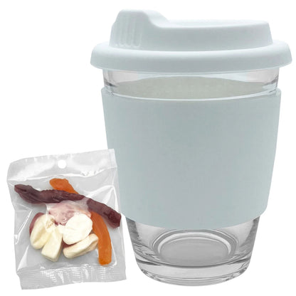 Jelly Party Mix in Carlo Glass Coffee Cup - PrintaPromo