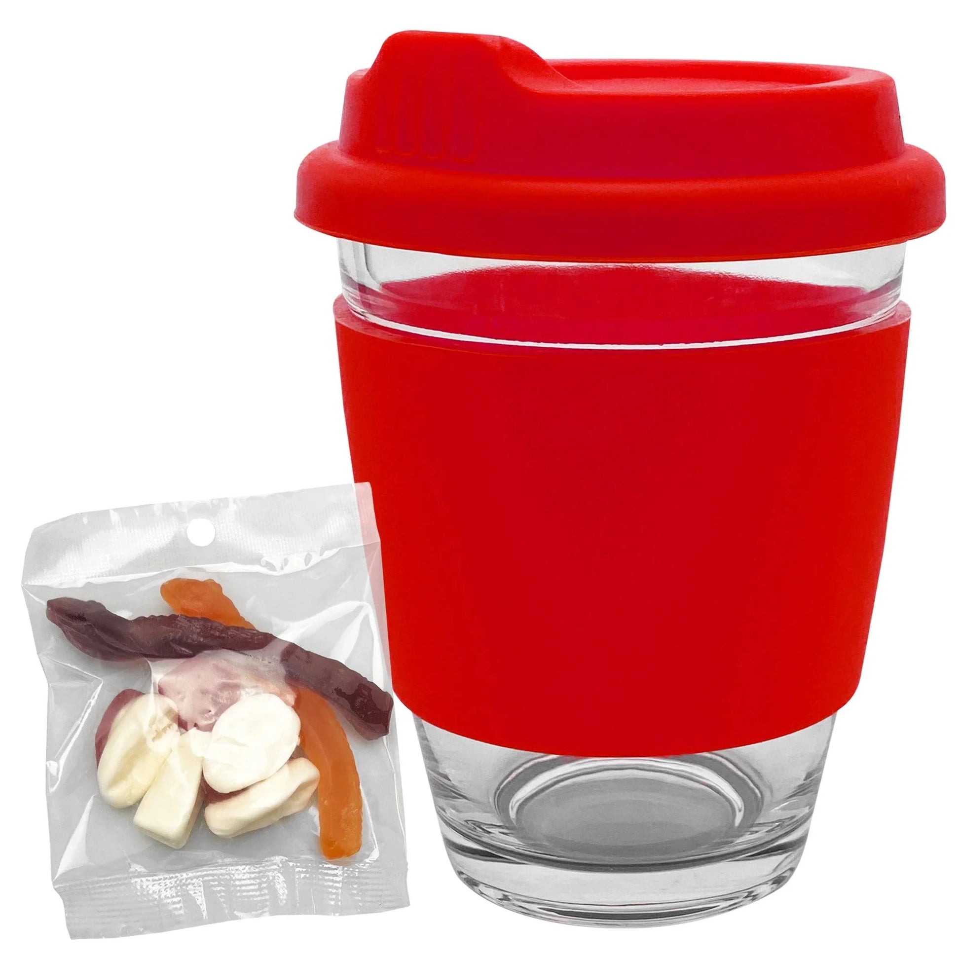 Jelly Party Mix in Carlo Glass Coffee Cup - PrintaPromo