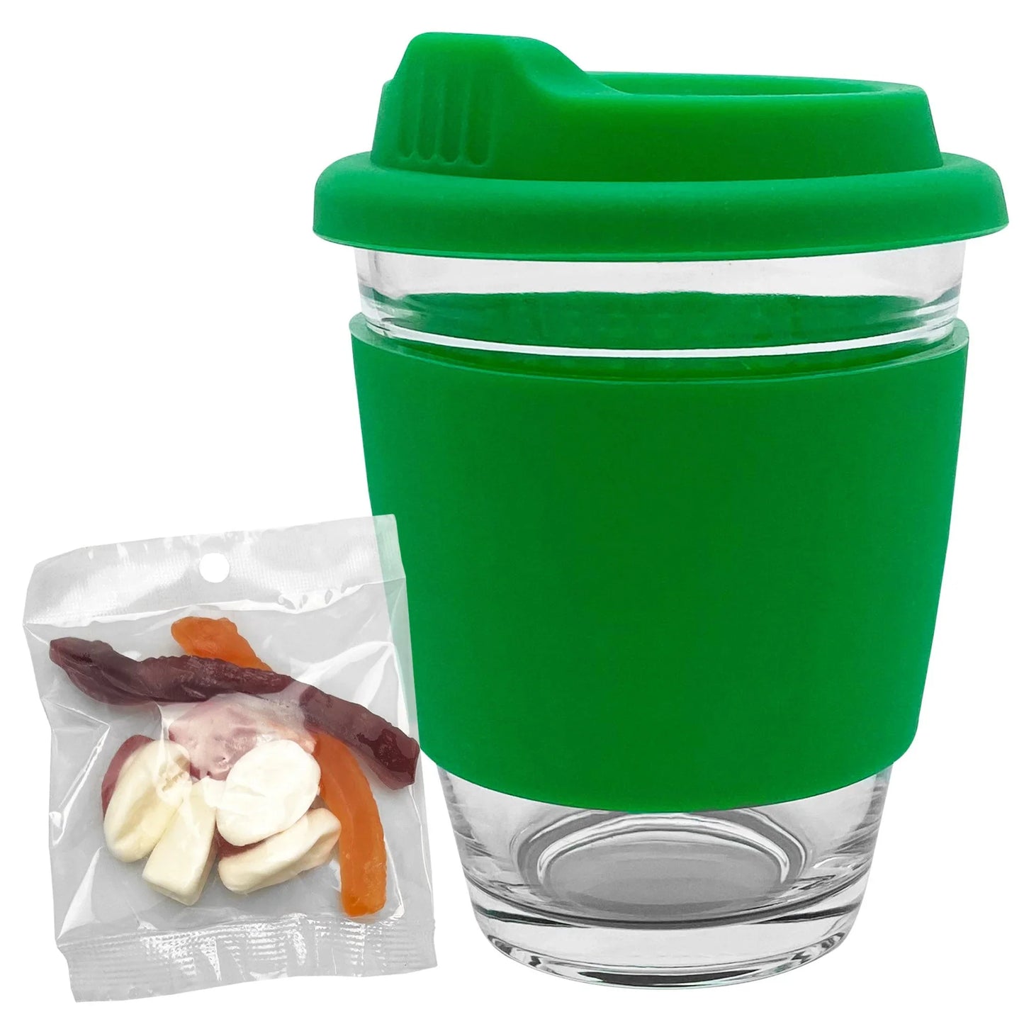 Jelly Party Mix in Carlo Glass Coffee Cup - PrintaPromo