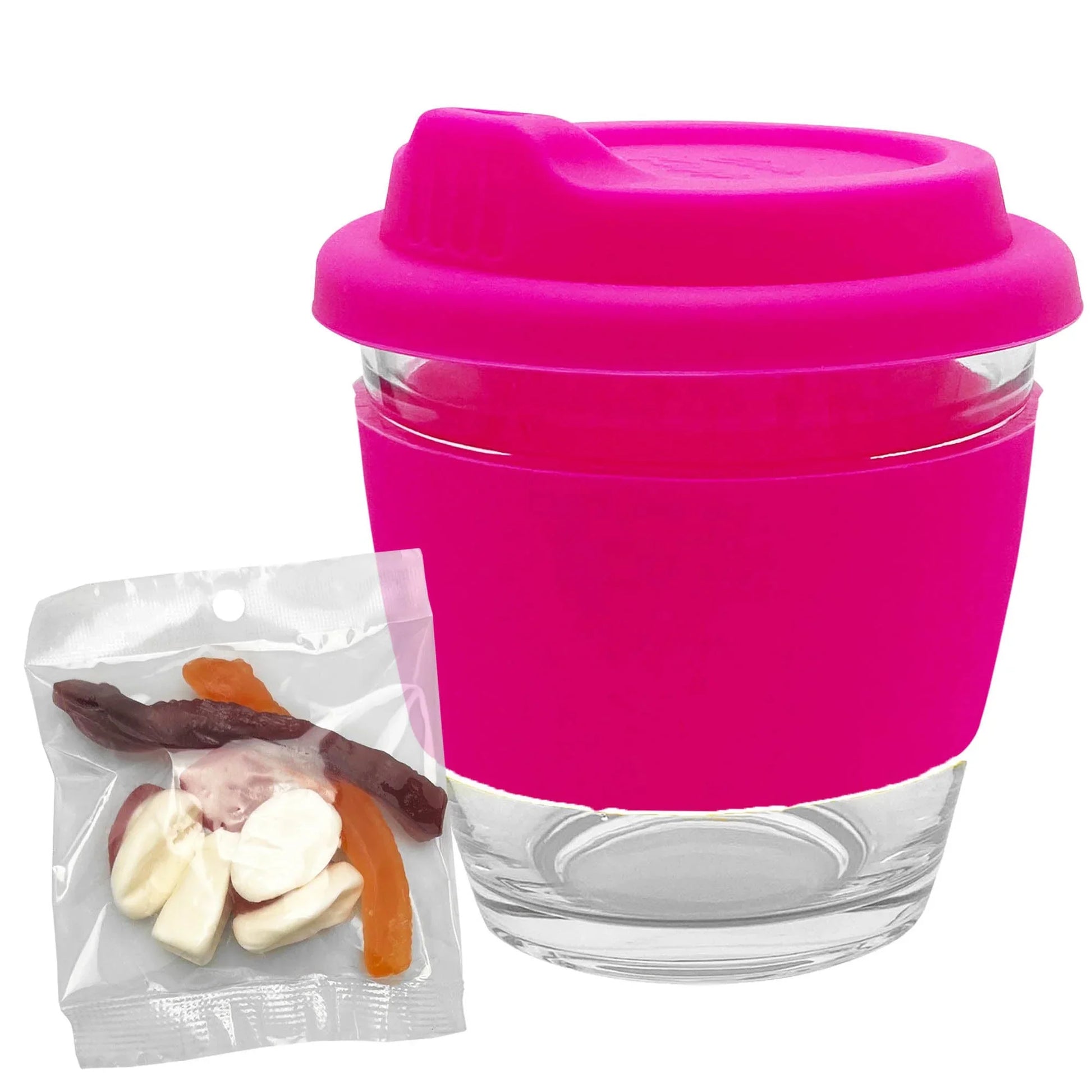 Jelly Party Mix in Venice Glass Coffee Cup - PrintaPromo