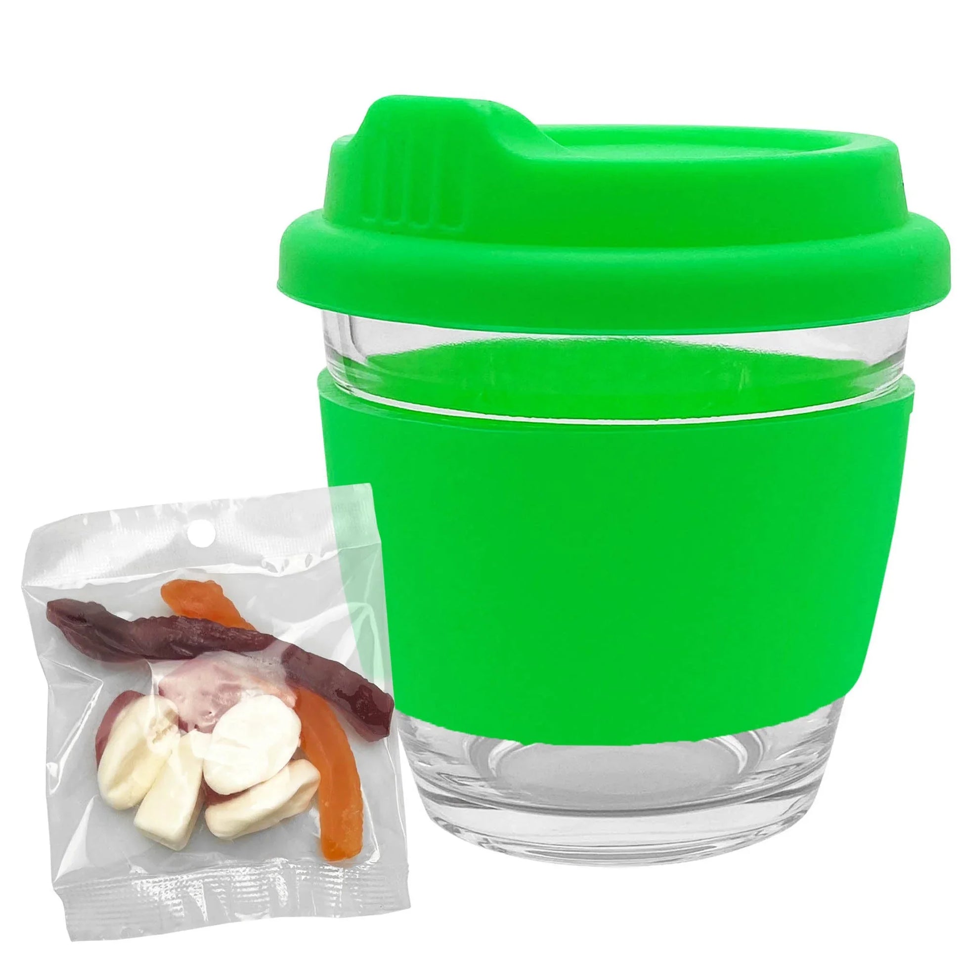 Jelly Party Mix in Venice Glass Coffee Cup - PrintaPromo