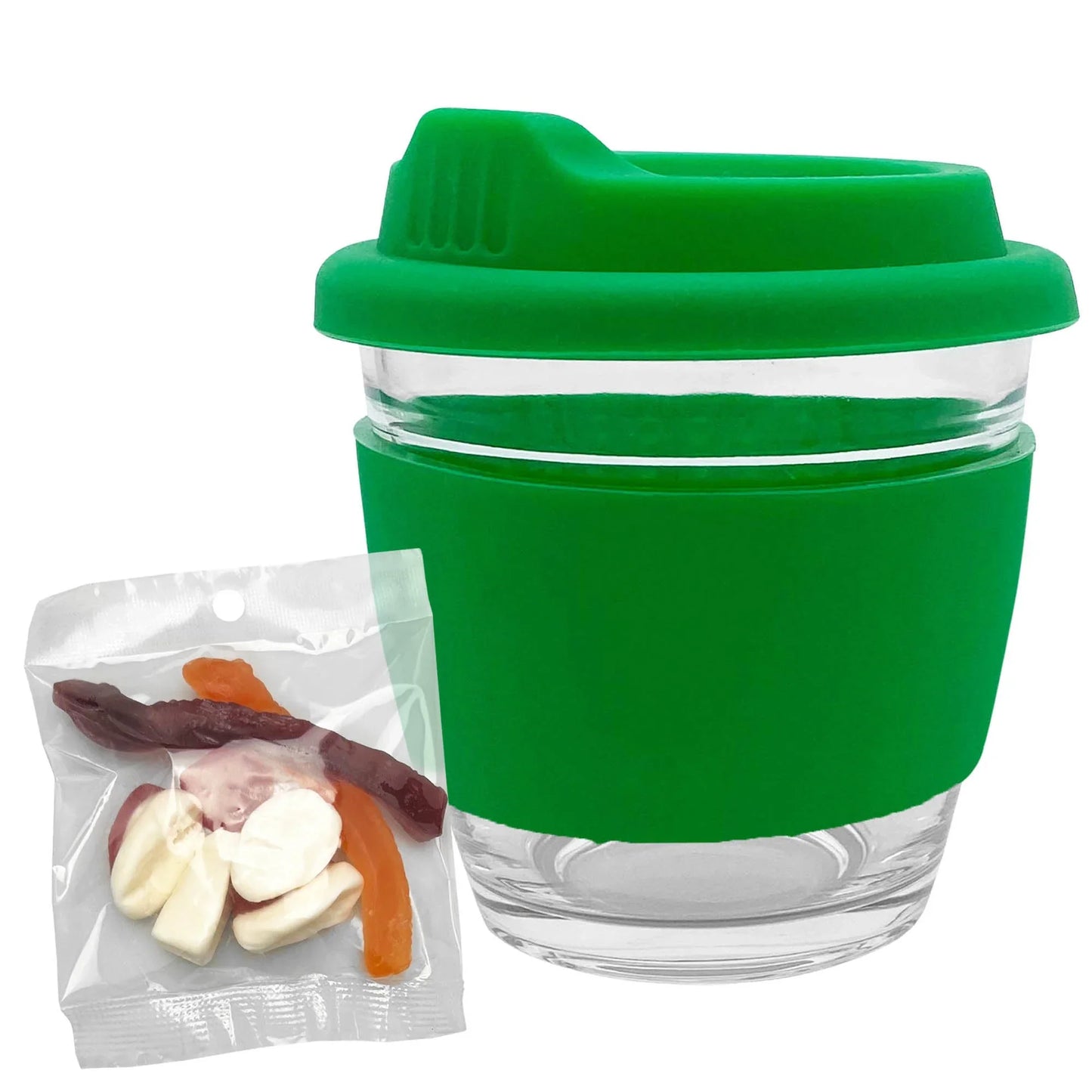 Jelly Party Mix in Venice Glass Coffee Cup - PrintaPromo