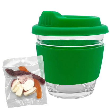 Jelly Party Mix in Venice Glass Coffee Cup - PrintaPromo