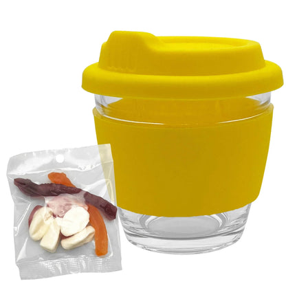 Jelly Party Mix in Venice Glass Coffee Cup - PrintaPromo