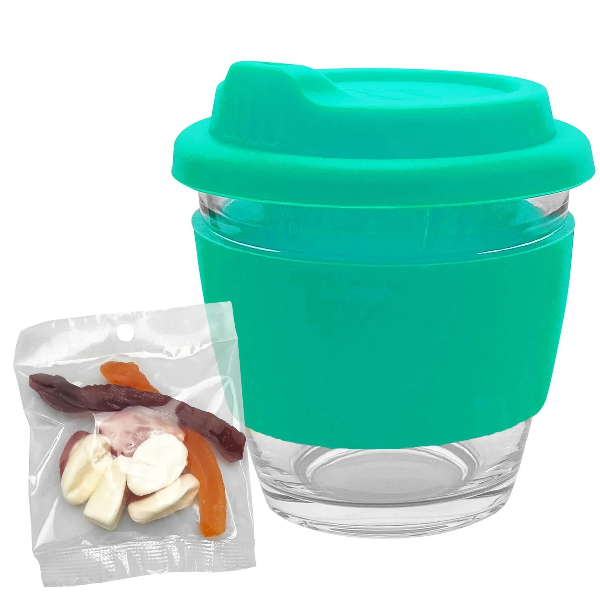Jelly Party Mix in Venice Glass Coffee Cup - PrintaPromo