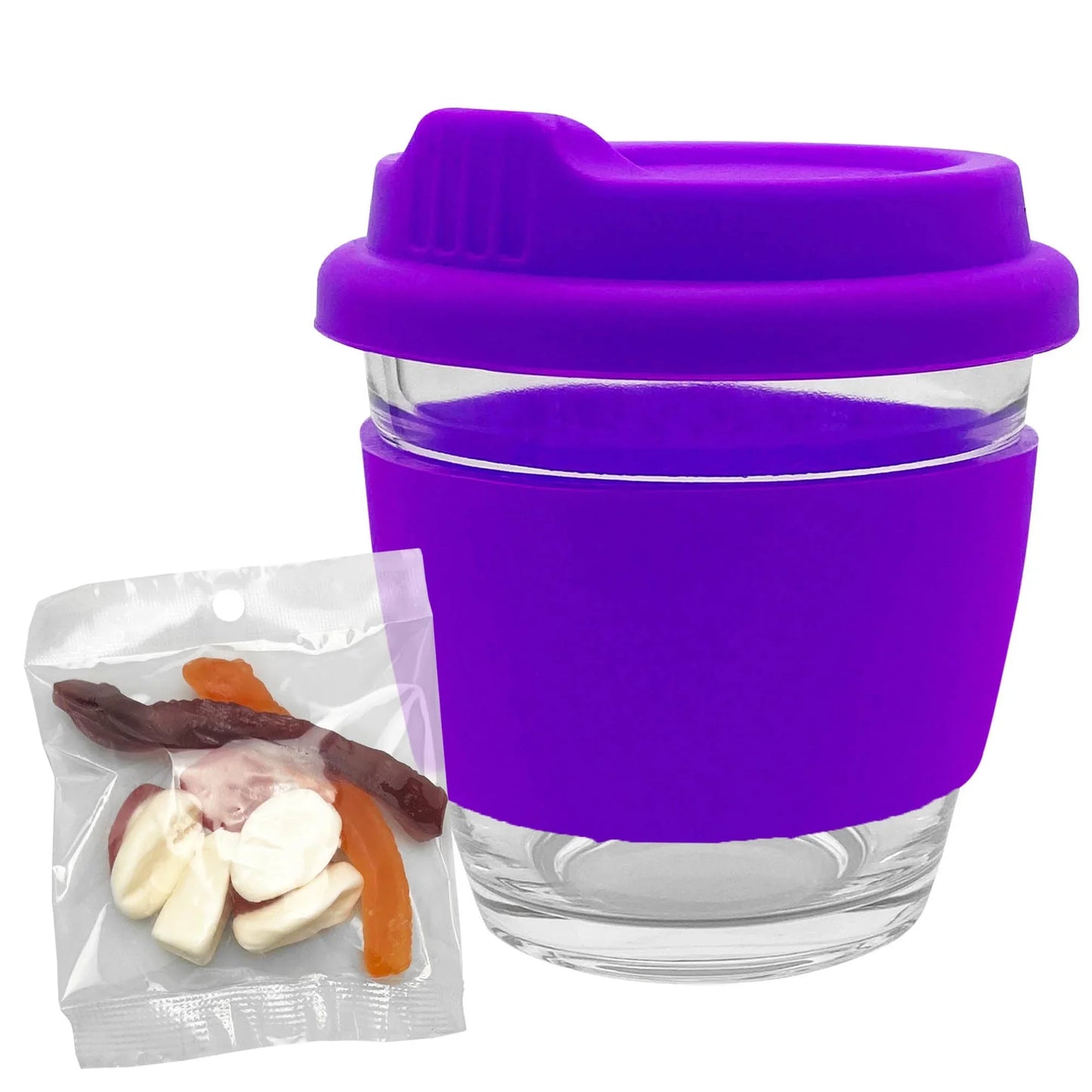 Jelly Party Mix in Venice Glass Coffee Cup - PrintaPromo