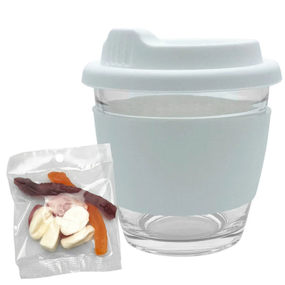 Jelly Party Mix in Venice Glass Coffee Cup - PrintaPromo