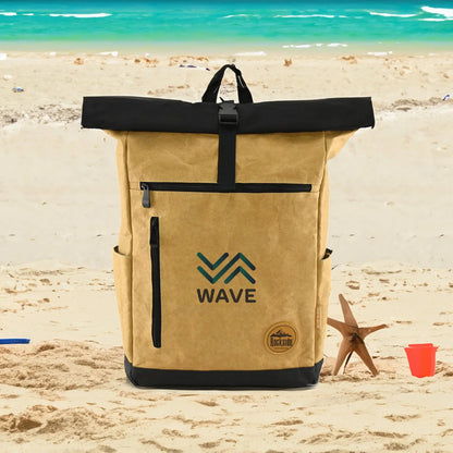 Seaside Kraft Paper Laptop Backpack - PrintaPromo