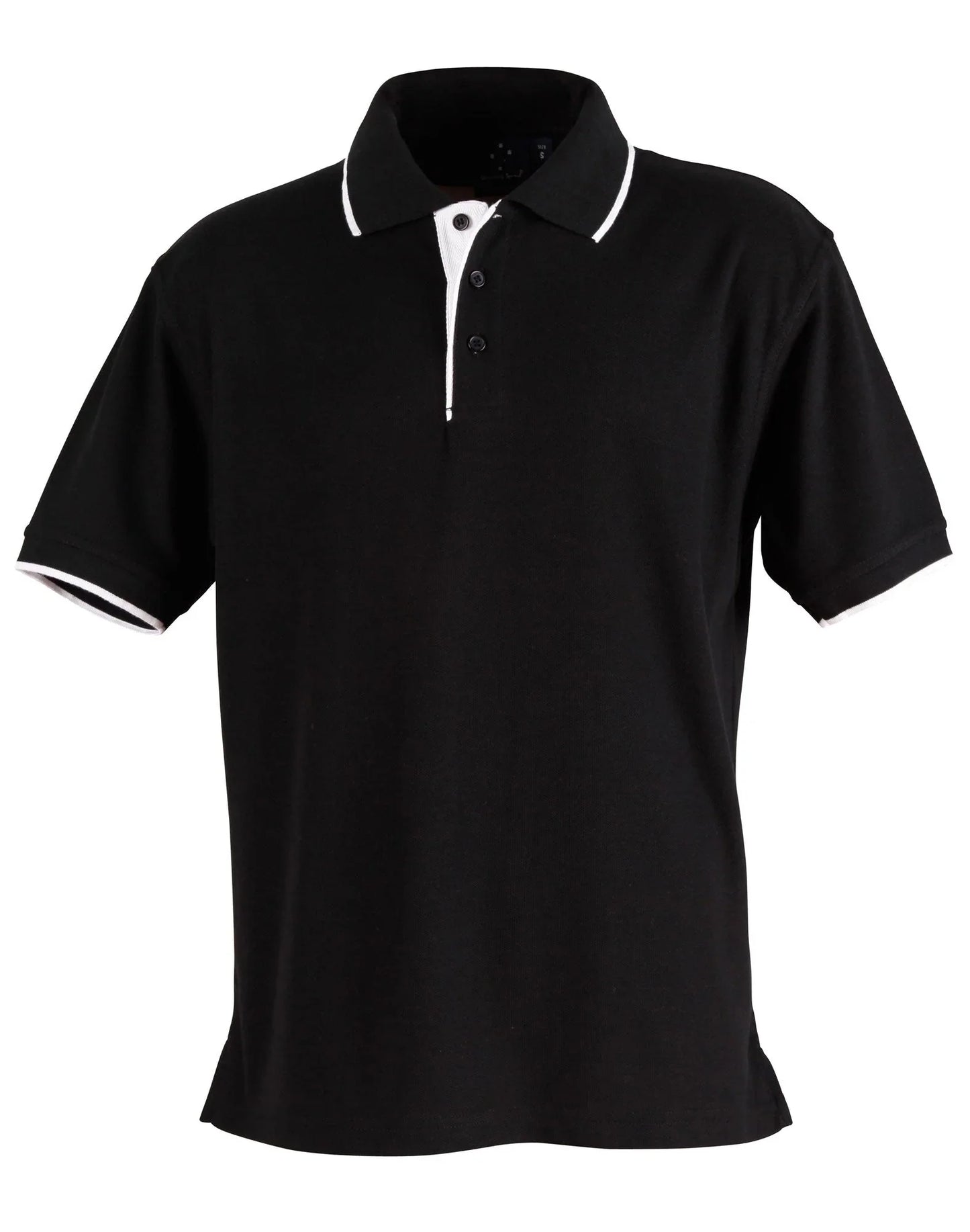 Mens Poly/Cotton Contrast Pique Short Sleeve Polo PS08 - PrintaPromo