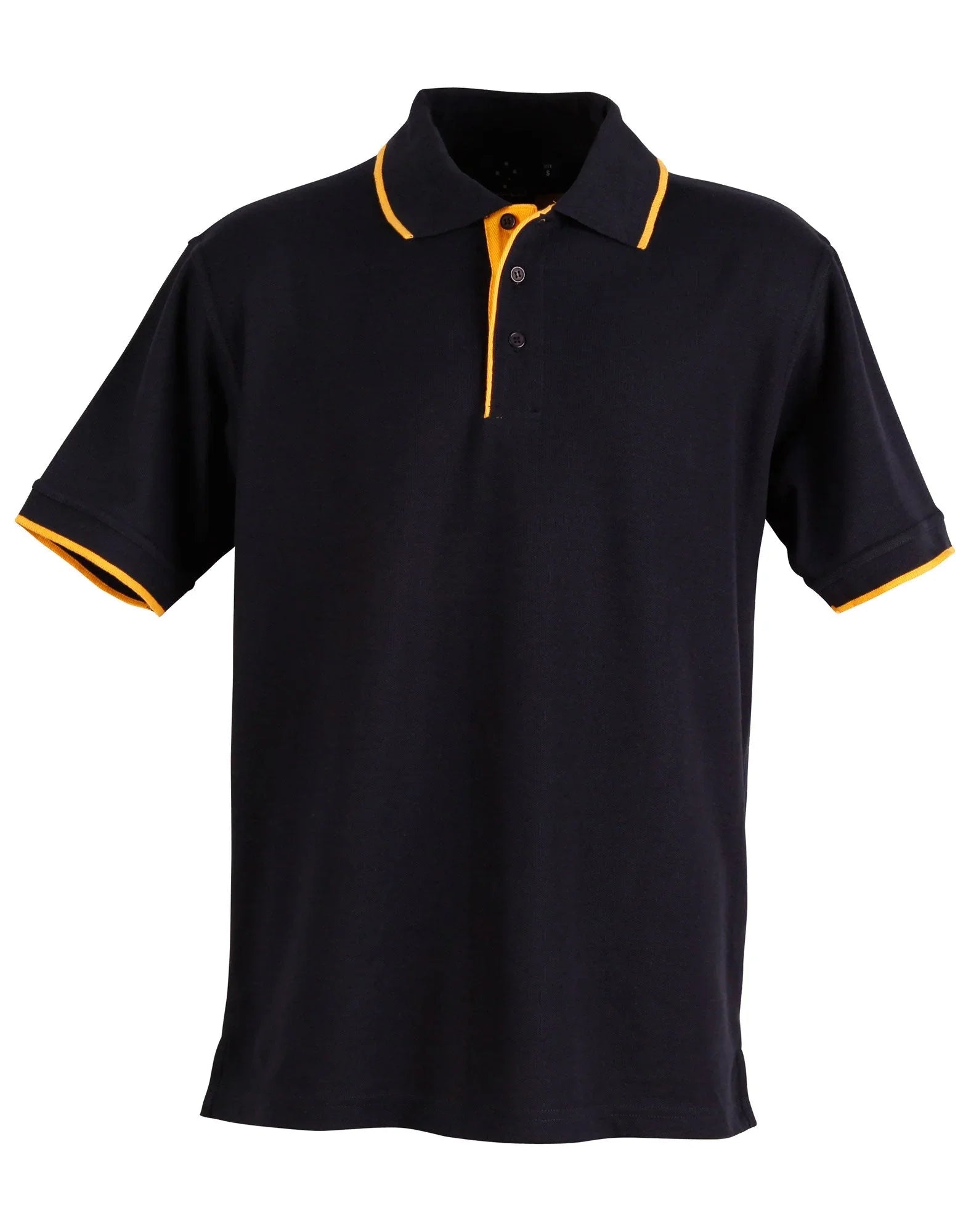Mens Poly/Cotton Contrast Pique Short Sleeve Polo PS08 - PrintaPromo