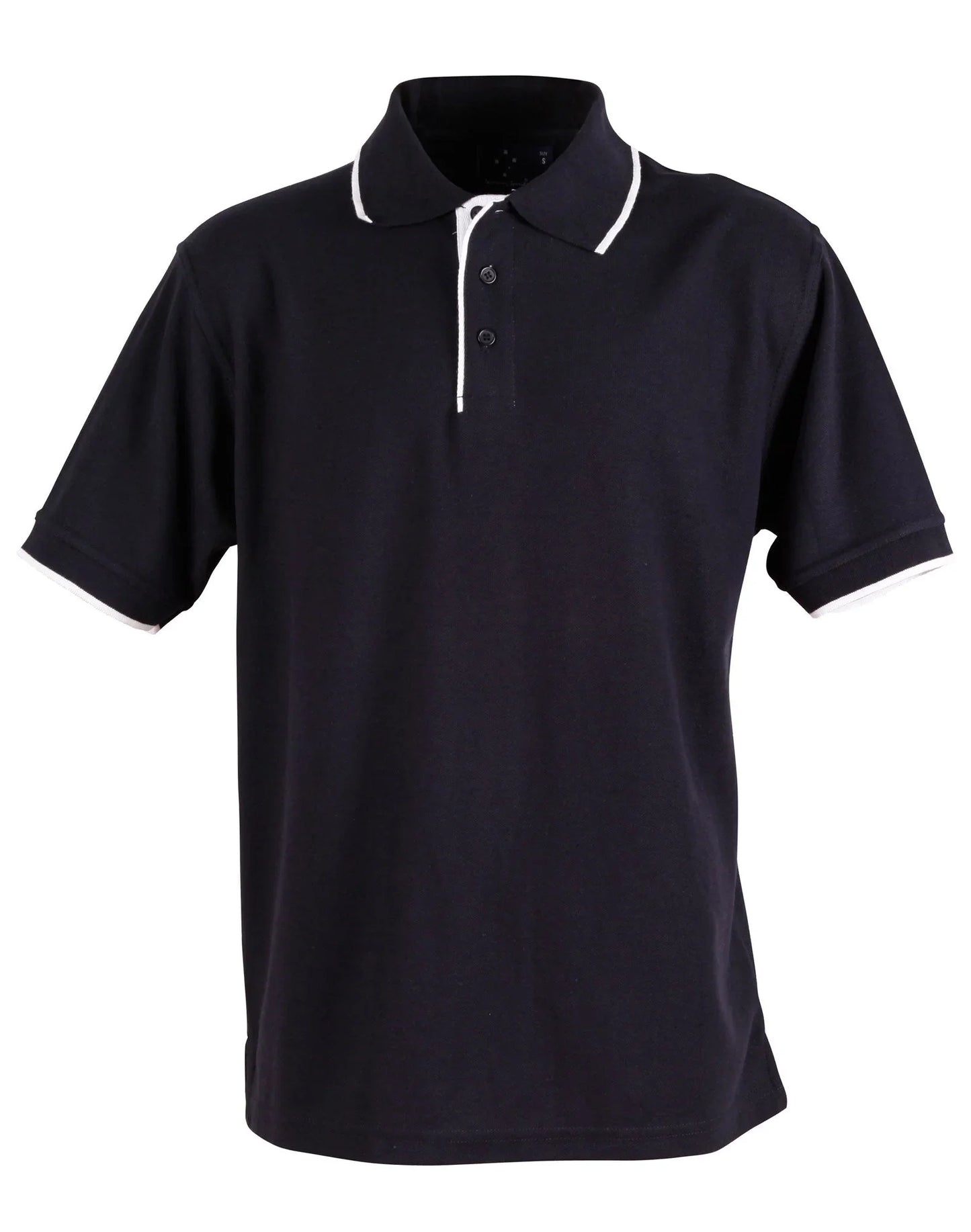 Mens Poly/Cotton Contrast Pique Short Sleeve Polo PS08 - PrintaPromo