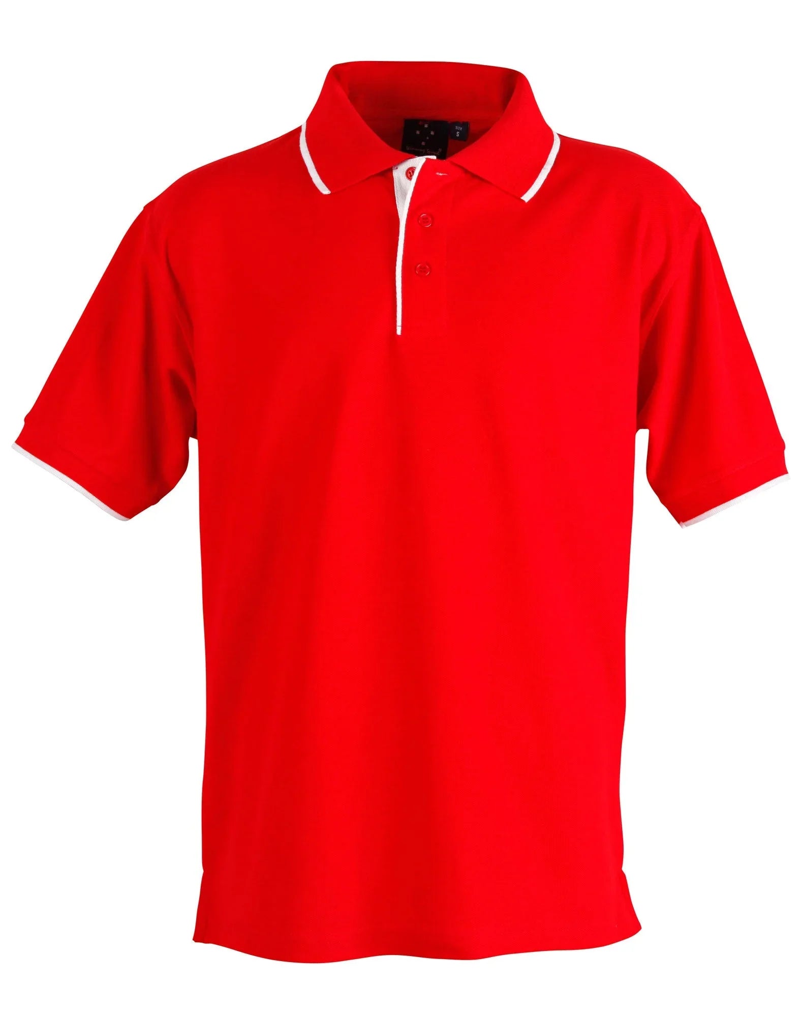 Mens Poly/Cotton Contrast Pique Short Sleeve Polo PS08 - PrintaPromo