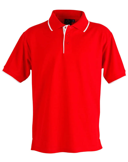 Mens Poly/Cotton Contrast Pique Short Sleeve Polo PS08 - PrintaPromo