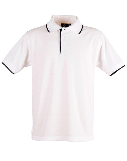 Mens Poly/Cotton Contrast Pique Short Sleeve Polo PS08 - PrintaPromo