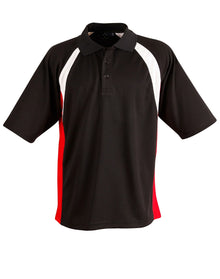 Mens CoolDry Tri-colour Contrast Short Sleeve Polo PS28 - PrintaPromo
