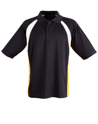 Mens CoolDry Tri-colour Contrast Short Sleeve Polo PS28 - PrintaPromo