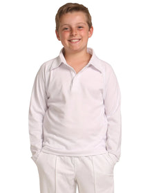 Kids TrueDry Mesh Knit Short Sleeve Cricket Long Sleeve Polo PS29KL - PrintaPromo