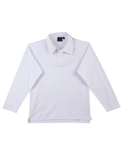 Kids TrueDry Mesh Knit Short Sleeve Cricket Long Sleeve Polo PS29KL - PrintaPromo