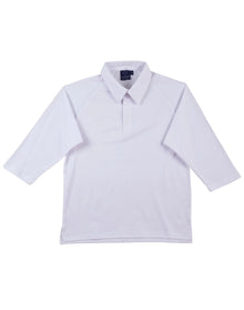 Mens TrueDry Mesh Knit Short Sleeve Cricket 3/4 Sleeve Polo PS29Q - PrintaPromo
