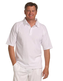 Mens TrueDry Mesh Knit Short Sleeve Cricket Short Sleeve Polo PS29 - PrintaPromo