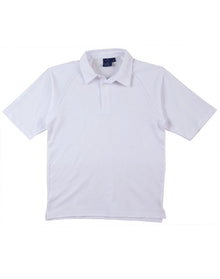Mens TrueDry Mesh Knit Short Sleeve Cricket Short Sleeve Polo PS29 - PrintaPromo