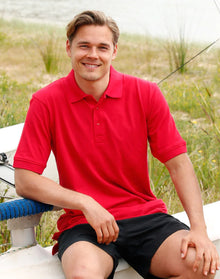 Mens Cotton Pique Knit Short Sleeve Polo PS39 - PrintaPromo