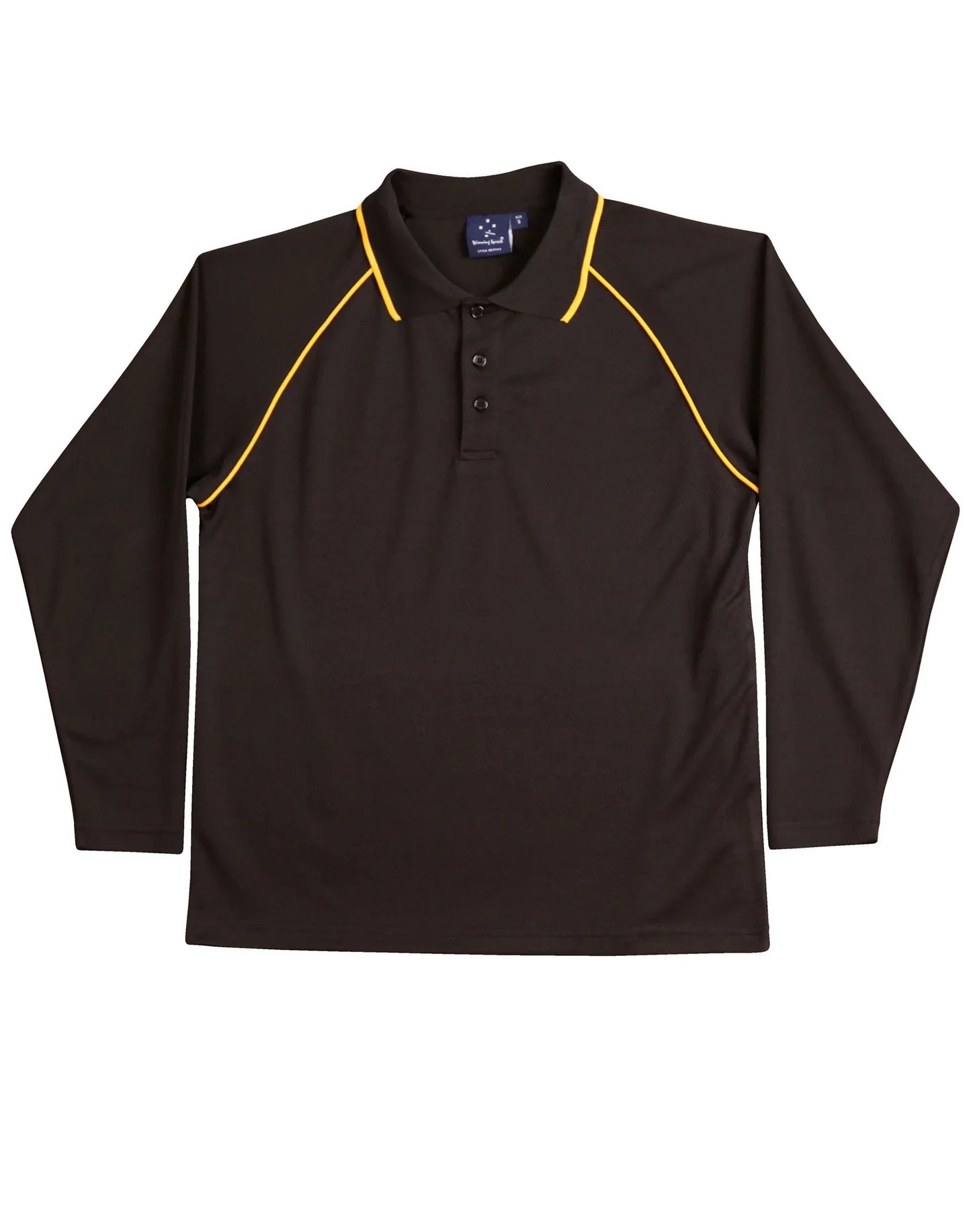Kids CoolDry Long Sleeve Contrast Colour Polo PS43K - PrintaPromo