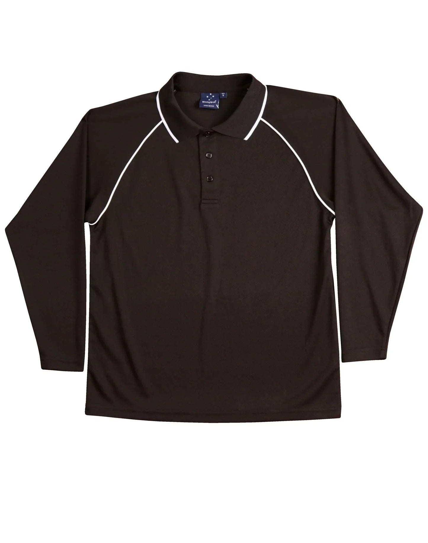 Kids CoolDry Long Sleeve Contrast Colour Polo PS43K - PrintaPromo