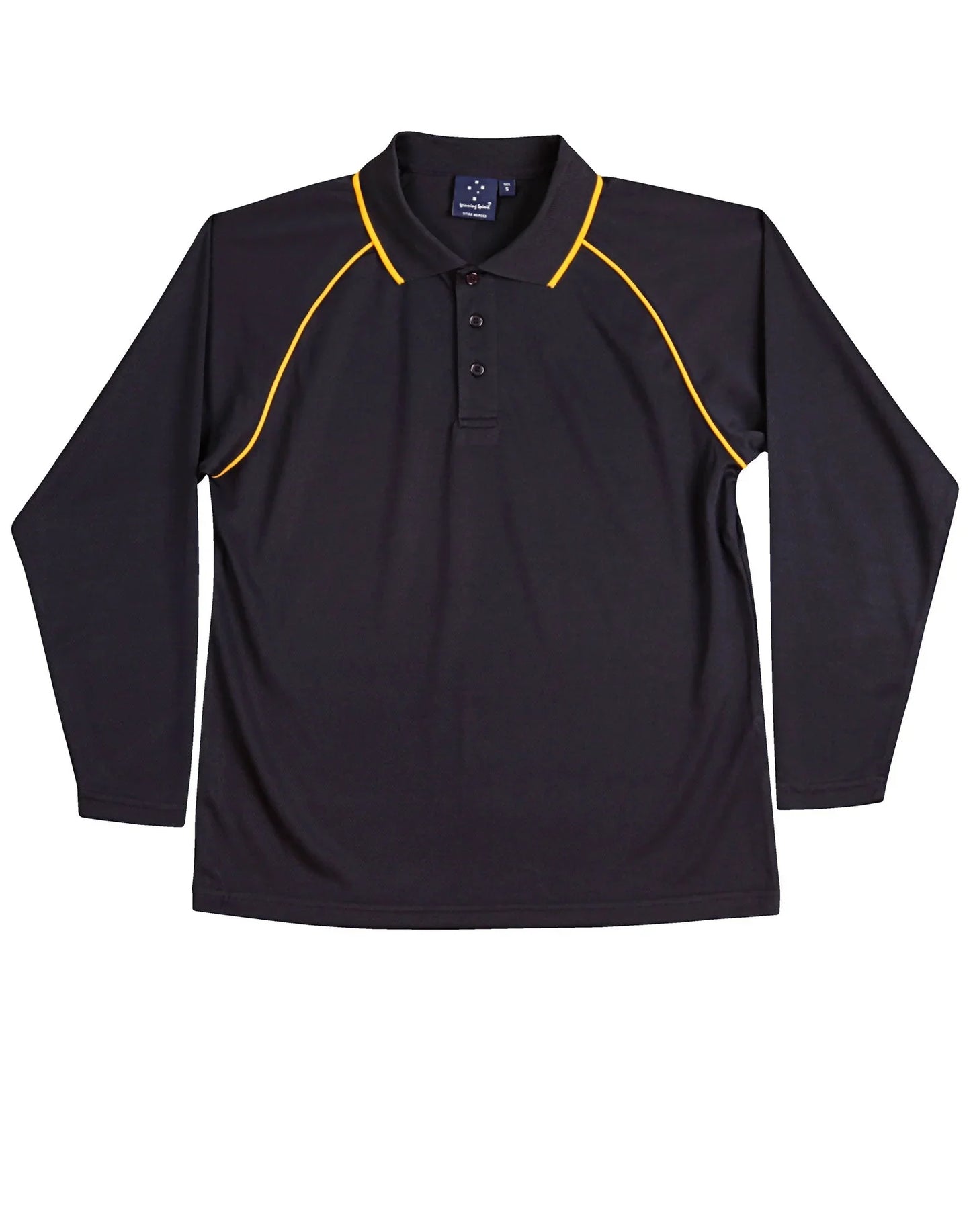 Kids CoolDry Long Sleeve Contrast Colour Polo PS43K - PrintaPromo