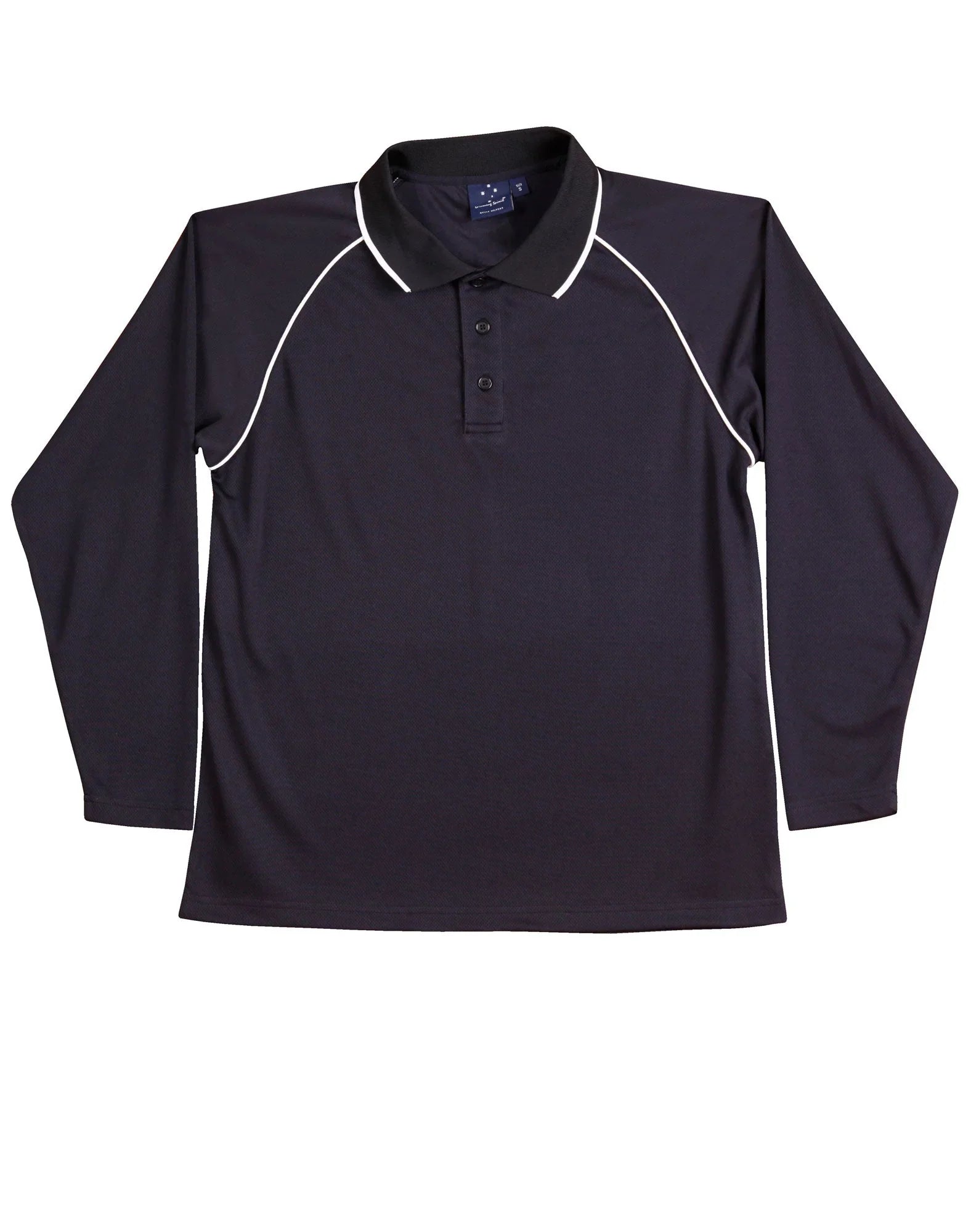 Kids CoolDry Long Sleeve Contrast Colour Polo PS43K - PrintaPromo