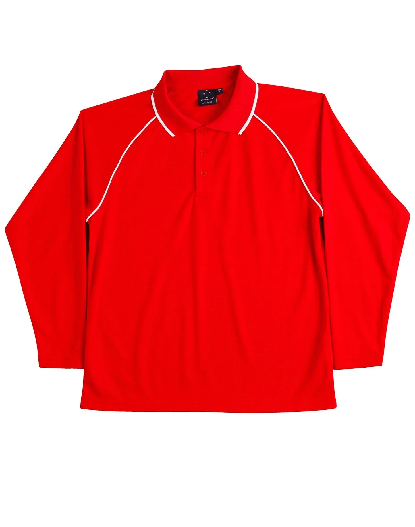 Kids CoolDry Long Sleeve Contrast Colour Polo PS43K - PrintaPromo