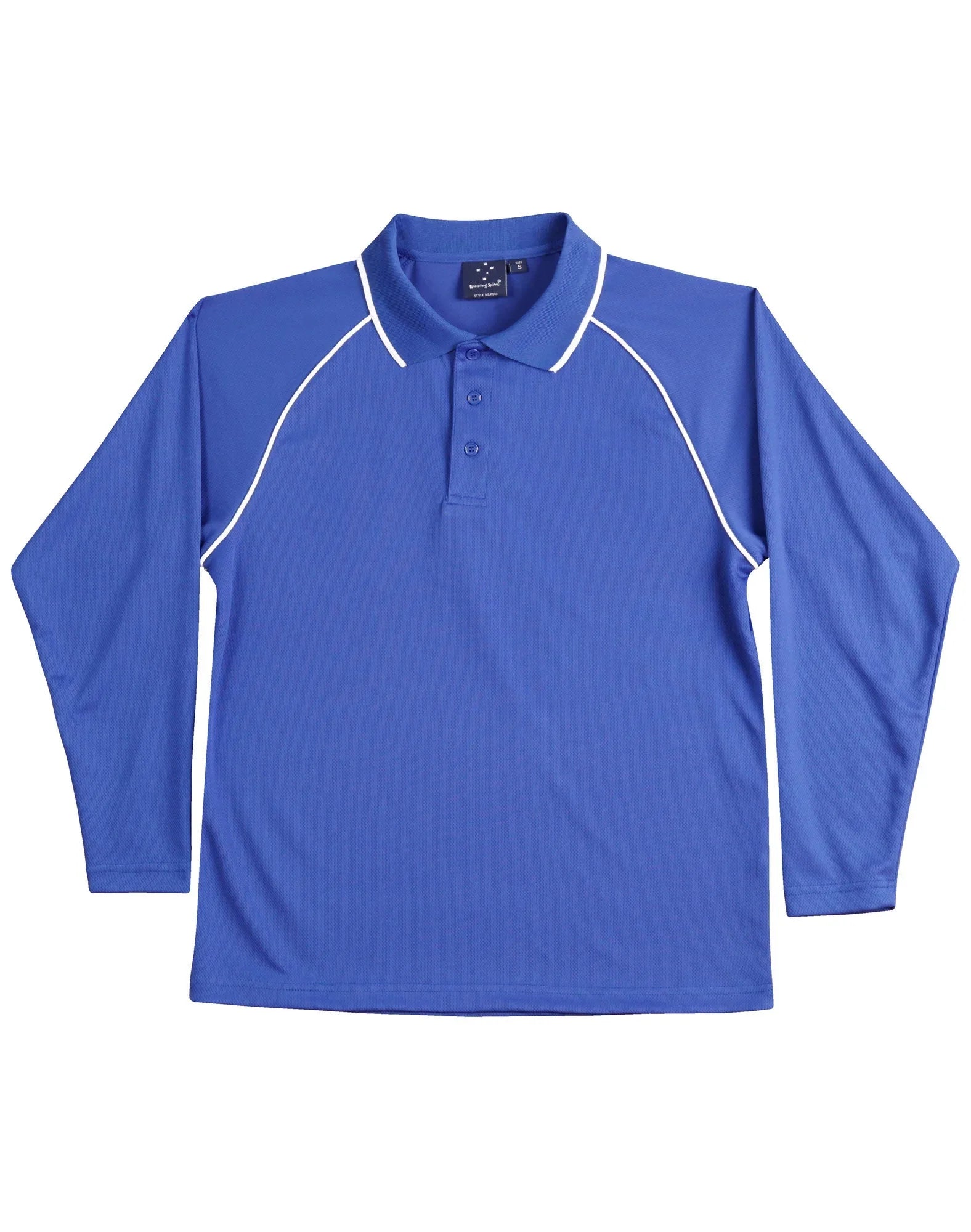 Kids CoolDry Long Sleeve Contrast Colour Polo PS43K - PrintaPromo