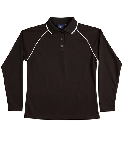 Ladies CoolDry Long Sleeve Contrast Colour Polo PS44 - PrintaPromo