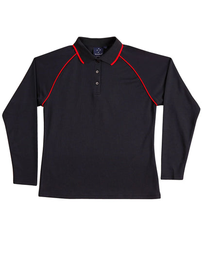 Ladies CoolDry Long Sleeve Contrast Colour Polo PS44 - PrintaPromo