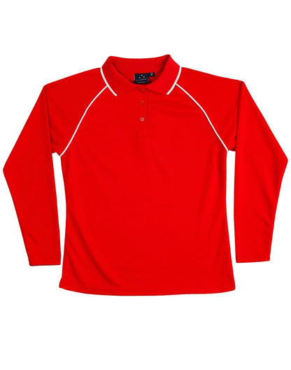 Ladies CoolDry Long Sleeve Contrast Colour Polo PS44 - PrintaPromo