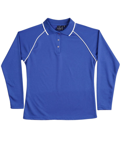 Ladies CoolDry Long Sleeve Contrast Colour Polo PS44 - PrintaPromo