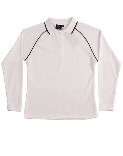 Ladies CoolDry Long Sleeve Contrast Colour Polo PS44 - PrintaPromo