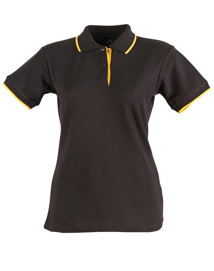 Ladies Poly/Cotton Contrast Pique Short Sleeve Polo PS48A - PrintaPromo