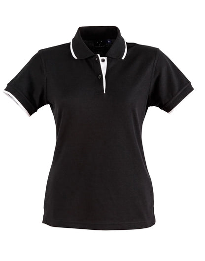 Ladies Poly/Cotton Contrast Pique Short Sleeve Polo PS48A - PrintaPromo