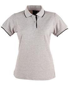 Ladies Poly/Cotton Contrast Pique Short Sleeve Polo PS48A - PrintaPromo