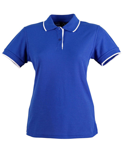 Ladies Poly/Cotton Contrast Pique Short Sleeve Polo PS48A - PrintaPromo