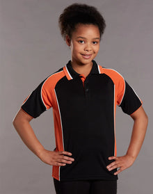 Kids CoolDry Contrast Short Sleeve Polo with Sleeve Panels PS61K - PrintaPromo