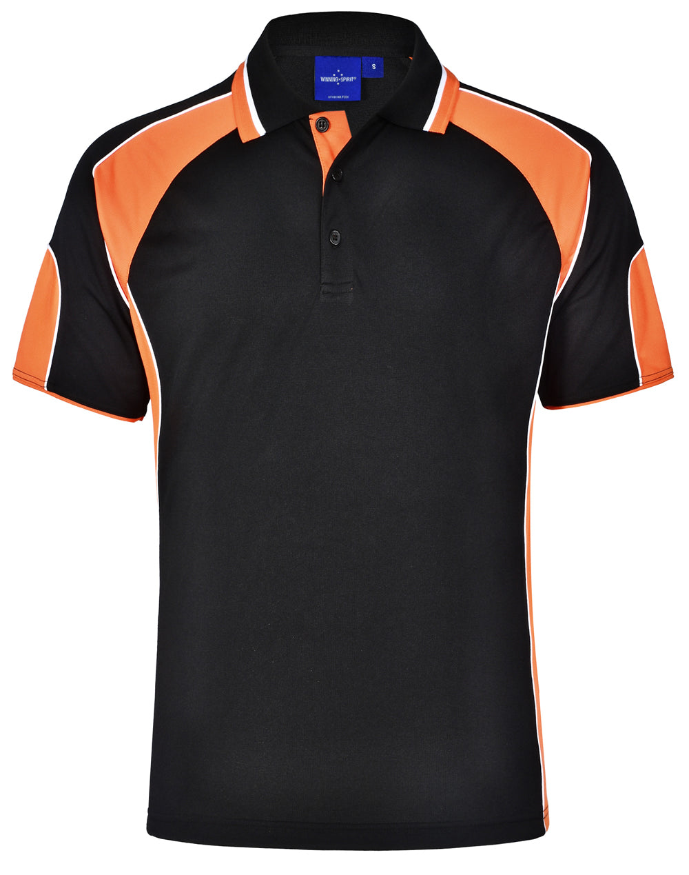 PS61 Mens CoolDry Contrast Short Sleeve Polo with Sleeve Panels