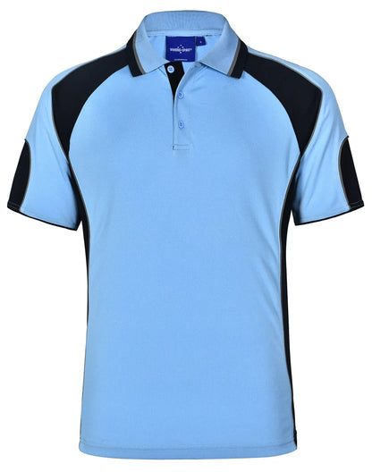 Mens CoolDry Contrast Short Sleeve Polo with Sleeve Panels PS61 - PrintaPromo